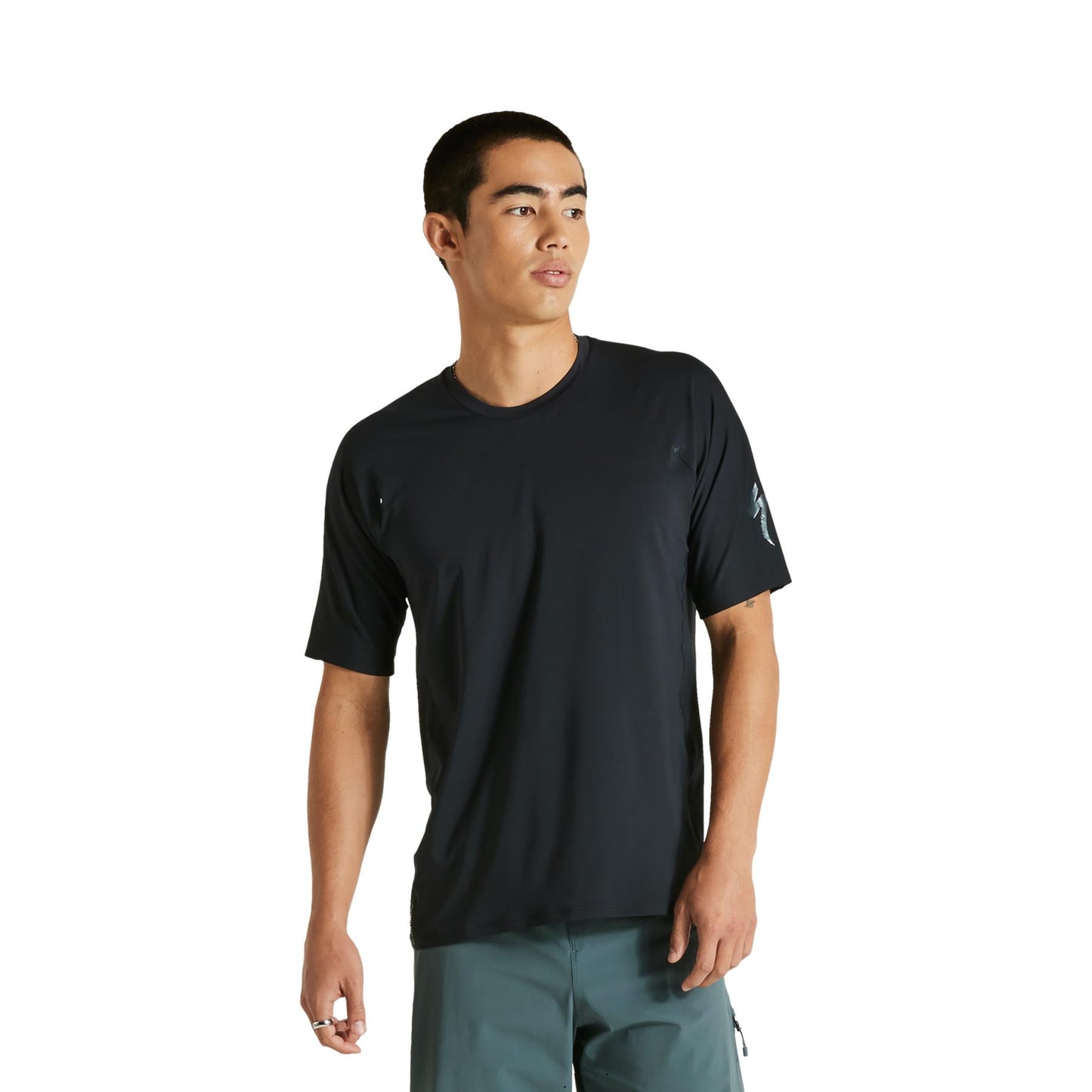 Mens Trail Air Short Sleeve Jersey in Black
