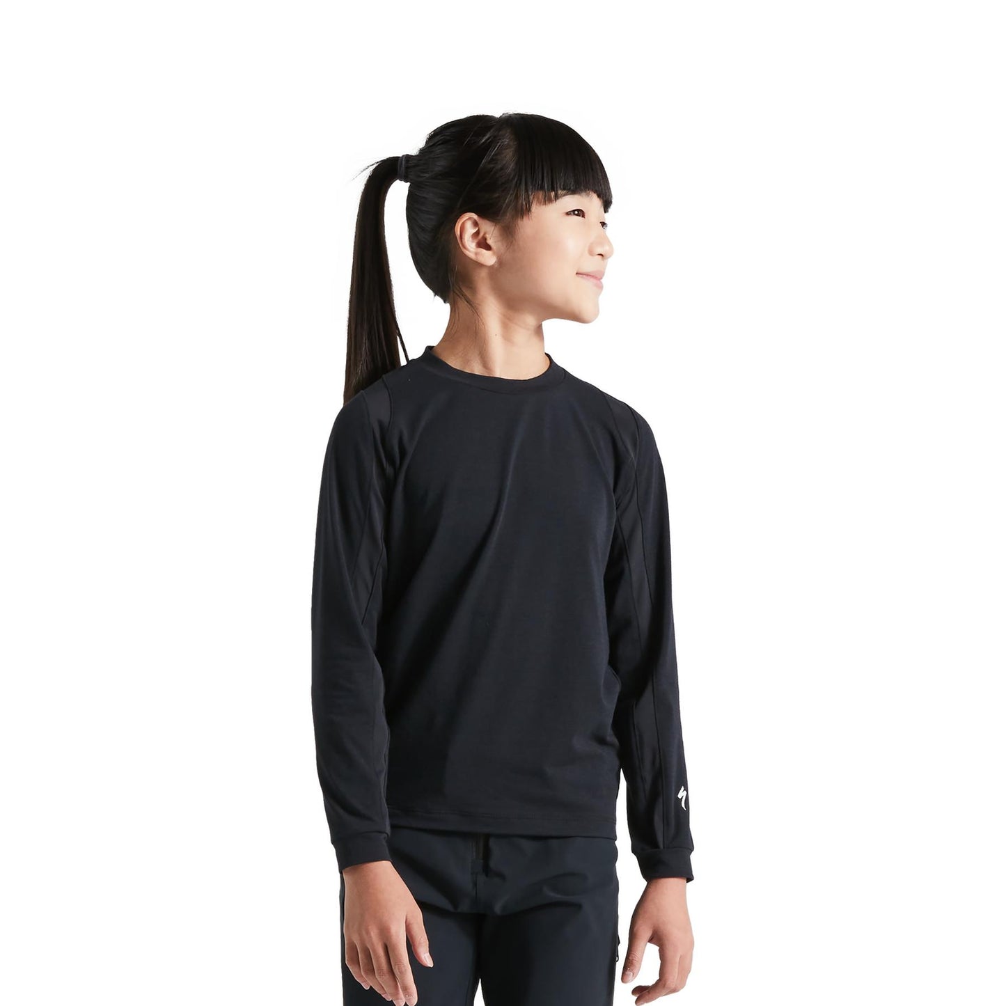 Youth Trail Long Sleeve Jersey in Black