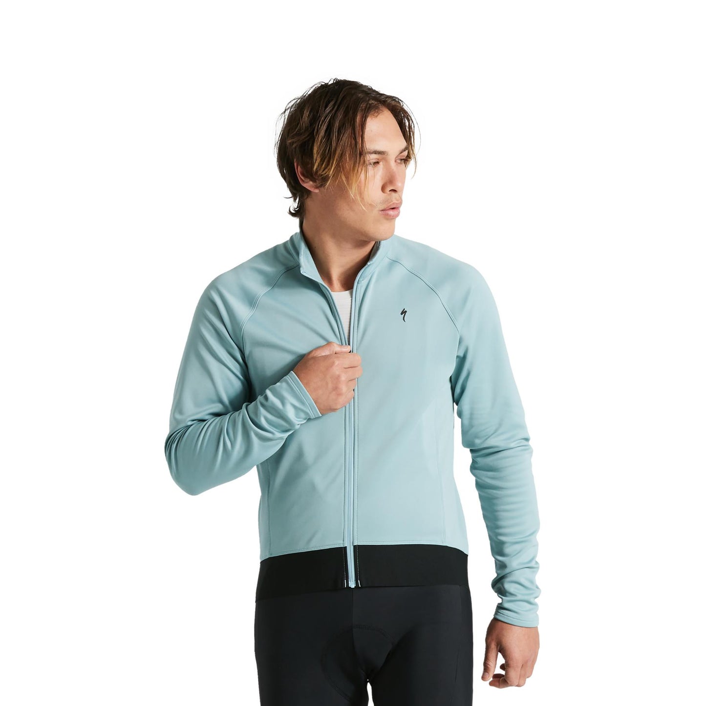 Men's RBX Expert Long Sleeve Thermal Jersey in Arctic Blue