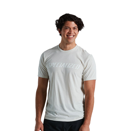 Mens Wordmark T-Shirt in Dove Grey