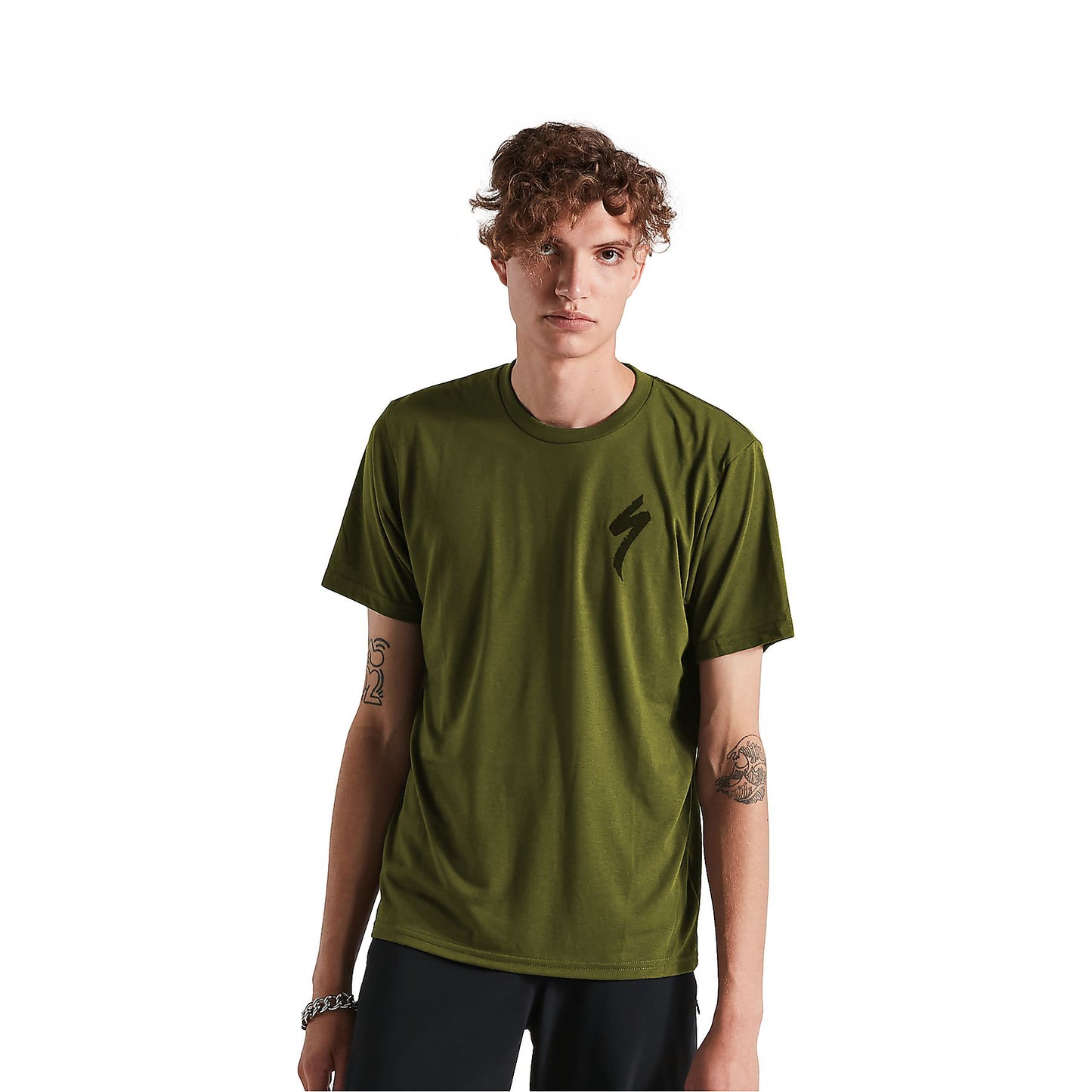 Men's S-Logo Short Sleeve T-Shirt in Olive Green