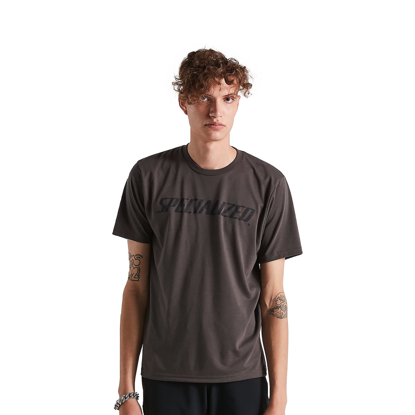 Men's Wordmark Short Sleeve T-Shirt in Charcoal