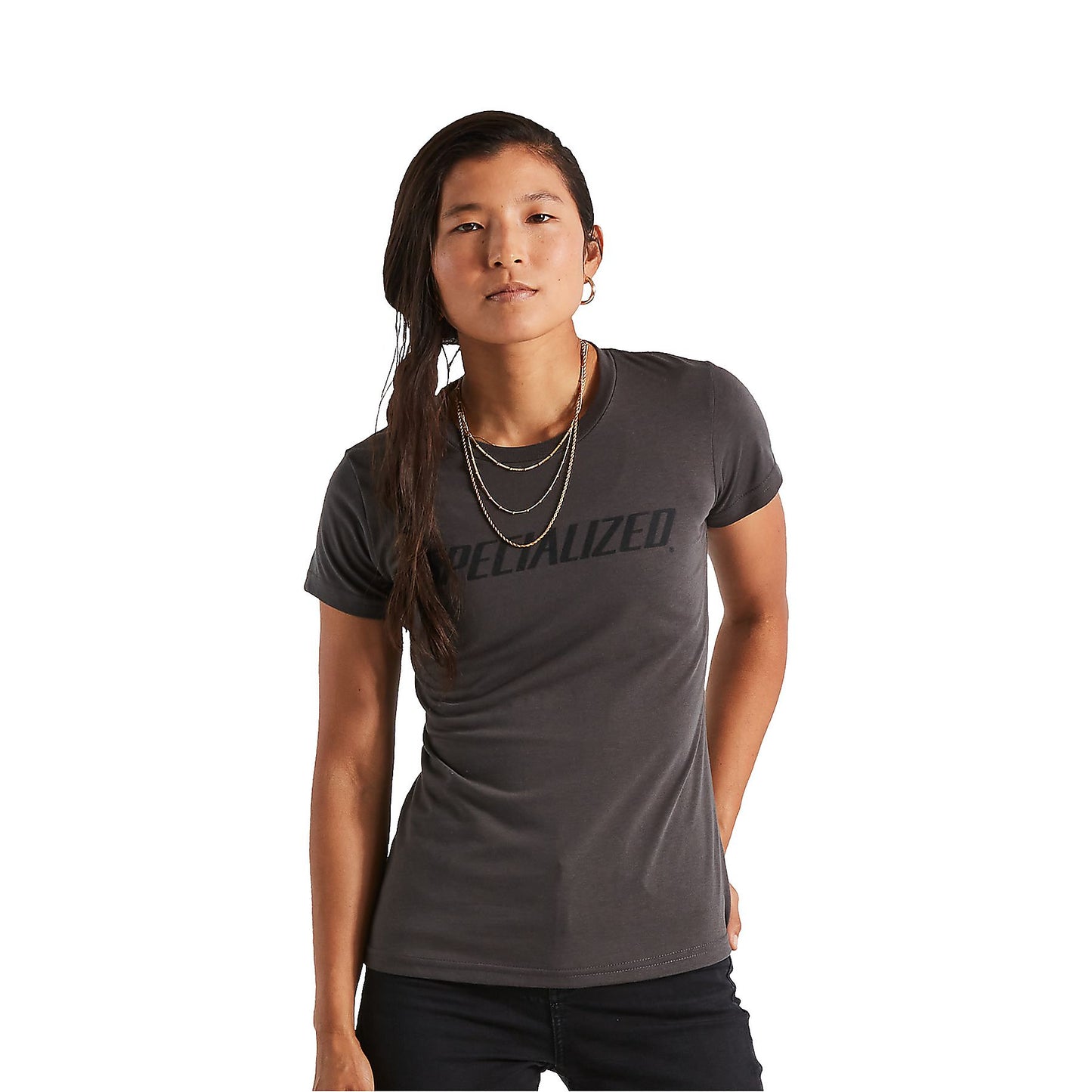Women's Wordmark Short Sleeve T-Shirt in Charcoal