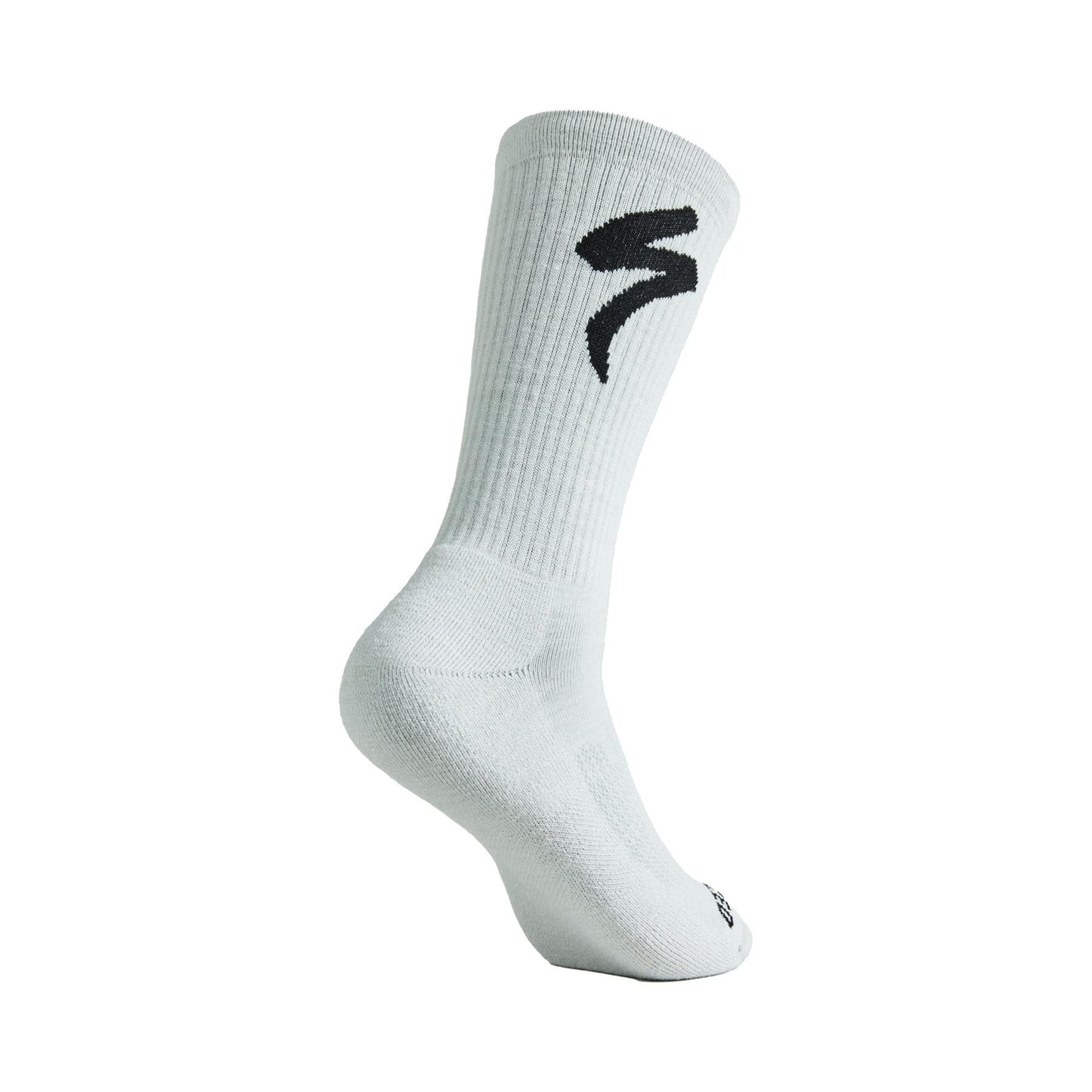 Merino Midweight Tall Logo Socks in Dove Grey