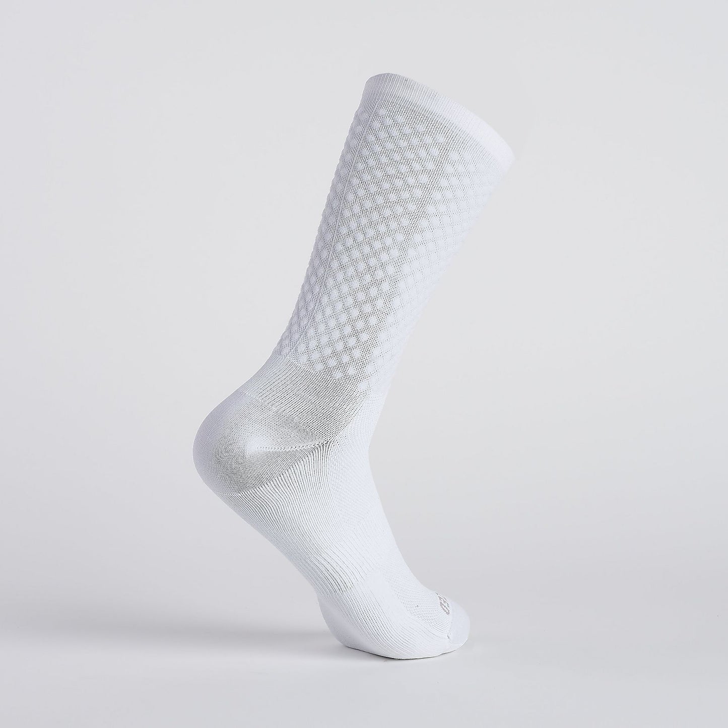 Knit Tall Sock in White/Silver