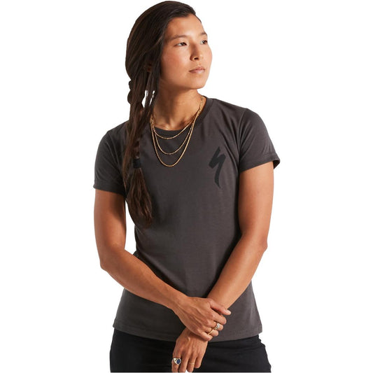 Women's S-Logo Short Sleeve T-Shirt in Charcoal