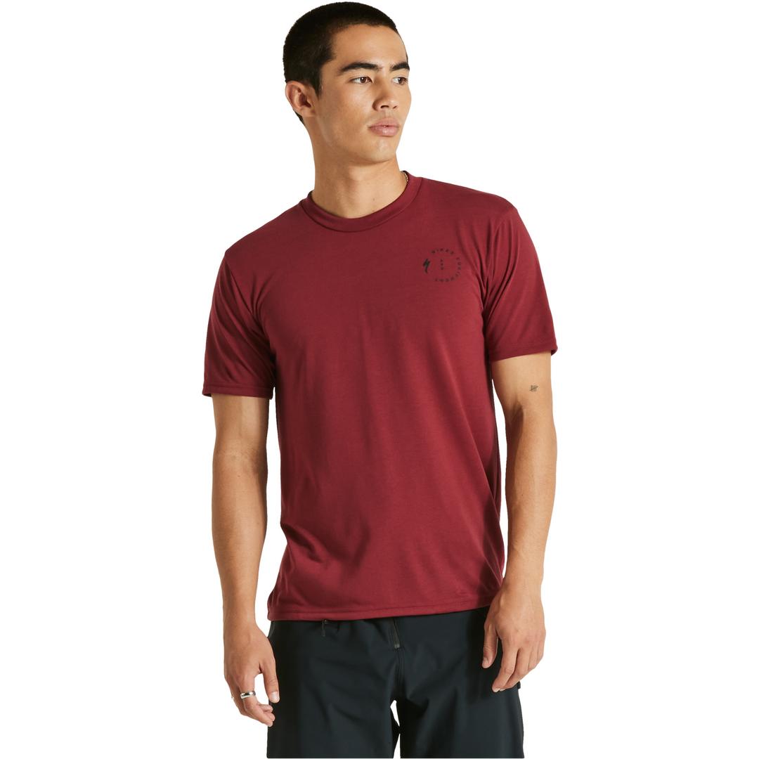 Stoke Short Sleeve T-Shirt in Maroon