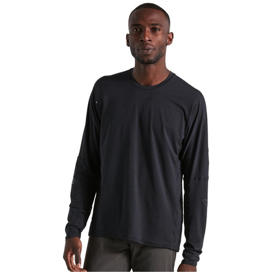 Men's Trail Air Long Sleeve Jersey in Black