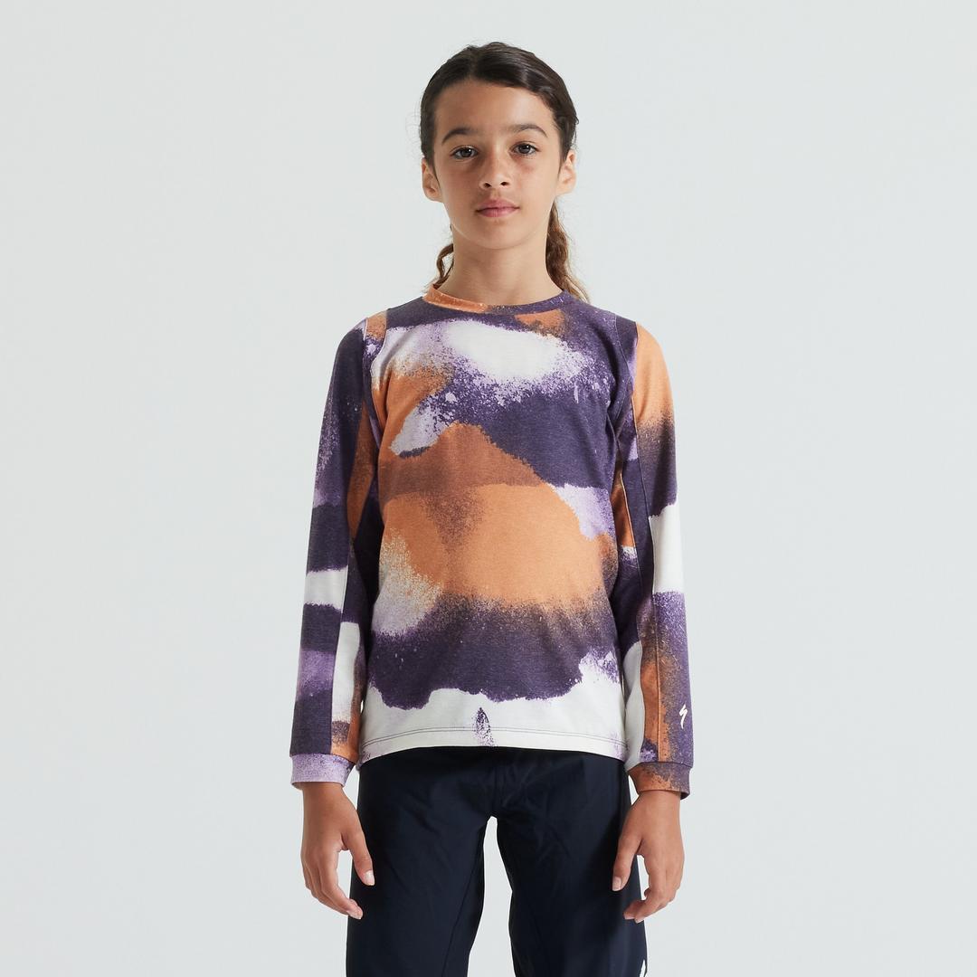 Youth Trail Long Sleeve Jersey in Dusk Spindrift