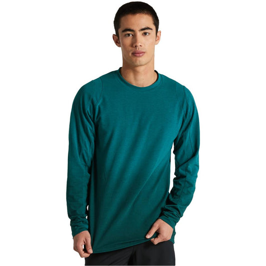 Men's Trail Long Sleeve Jersey in Tropical Teal Spray