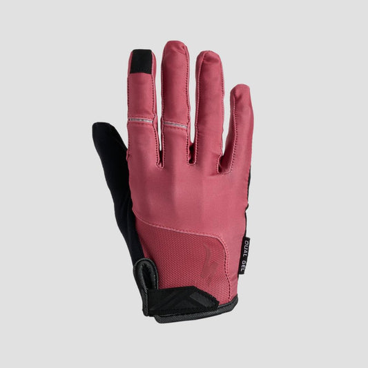 Men's Body Geometry Dual-Gel Long Finger Gloves in Dusty Rose