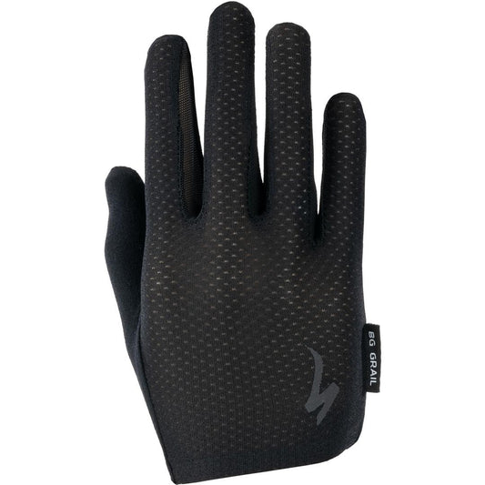 Womens Body Geometry Grail Long Finger Gloves in Black