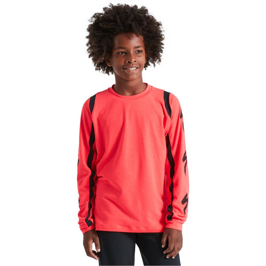 Youth Trail Long Sleeve Jersey in Imperial Red