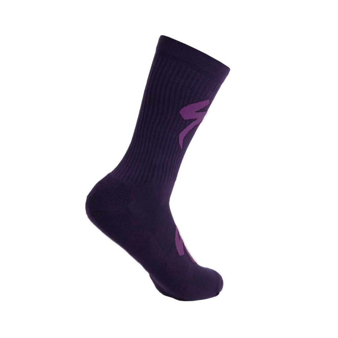 Techno MTB Tall Logo Socks in Dusk/Purple Orchid