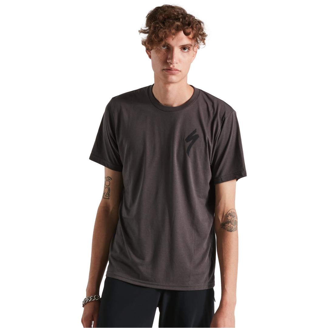 Men's S-Logo Short Sleeve T-Shirt in Charcoal