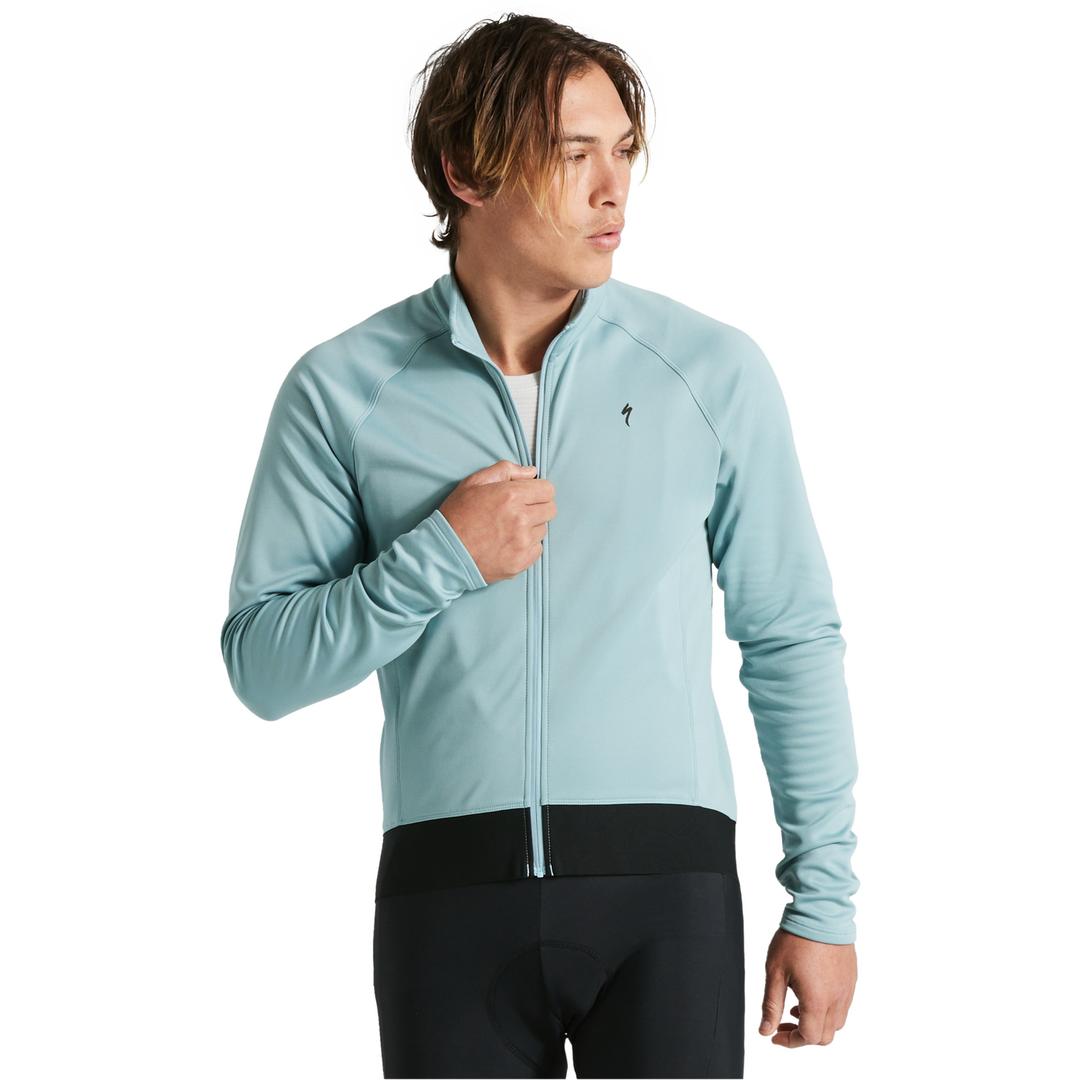 Men's RBX Expert Long Sleeve Thermal Jersey in Arctic Blue