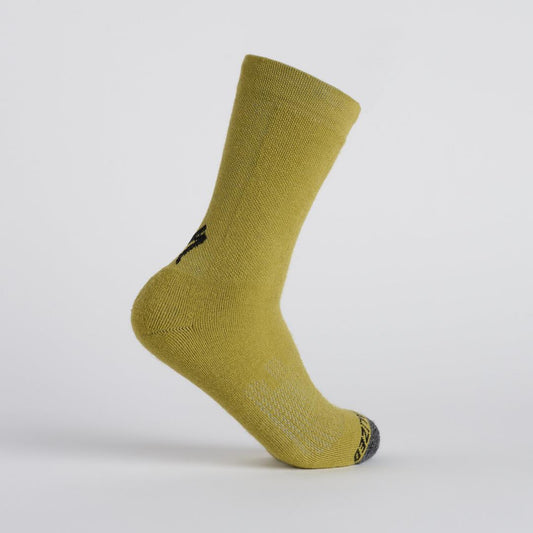Merino Deep Winter Tall Socks in Olive Green