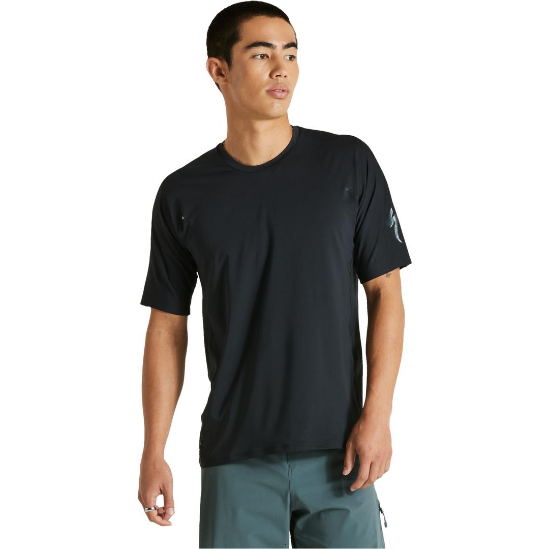 Mens Trail Air Short Sleeve Jersey in Black