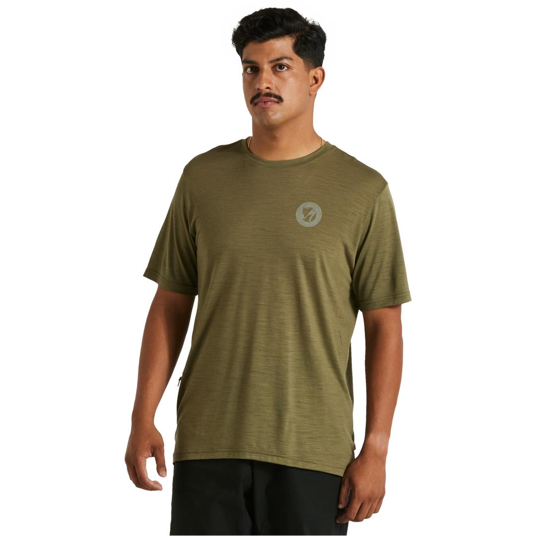 Men's Specialized/Fj_x008a_llr_x008a_ven Wool Short Sleeve Tee in Green